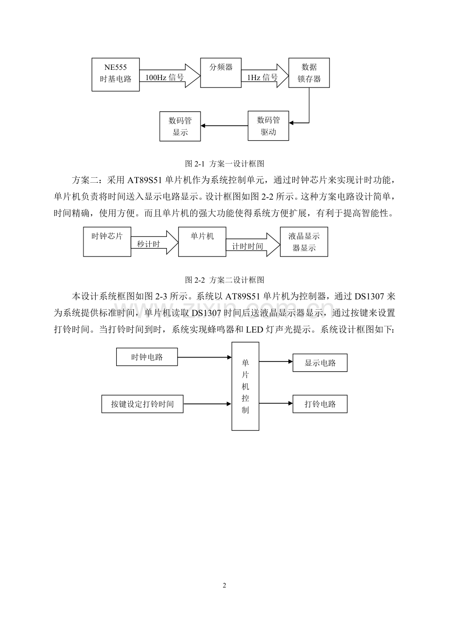 单片机自动打铃系统设计论文.doc_第3页