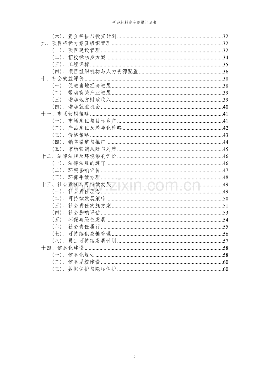 2024年研磨材料项目资金筹措计划书.docx_第3页