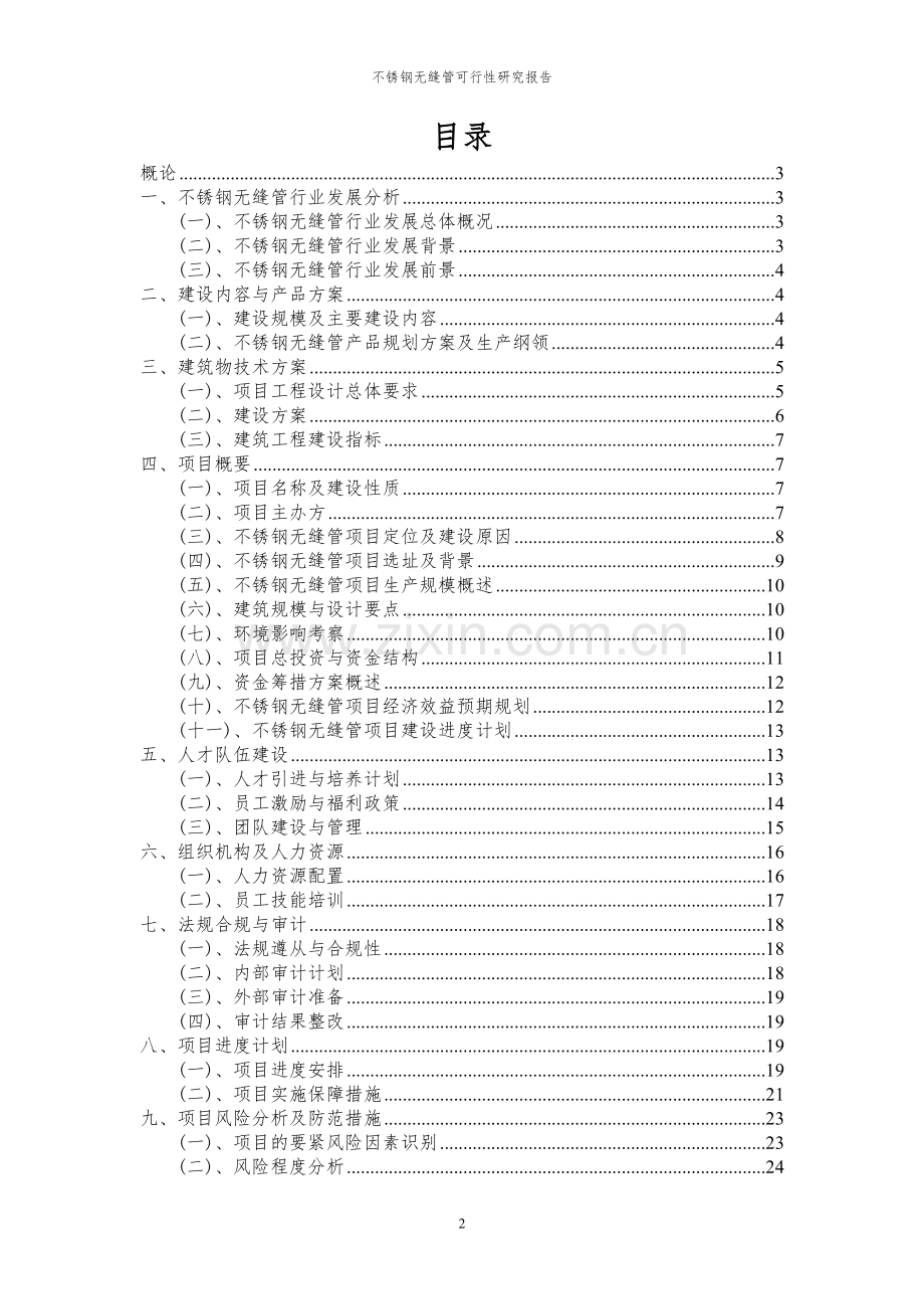 2023年不锈钢无缝管项目可行性研究报告.docx_第2页