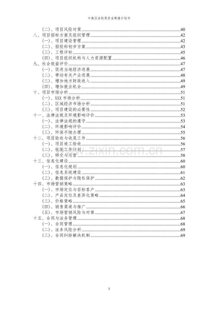 2024年中高压齿轮泵项目资金筹措计划书.docx_第3页