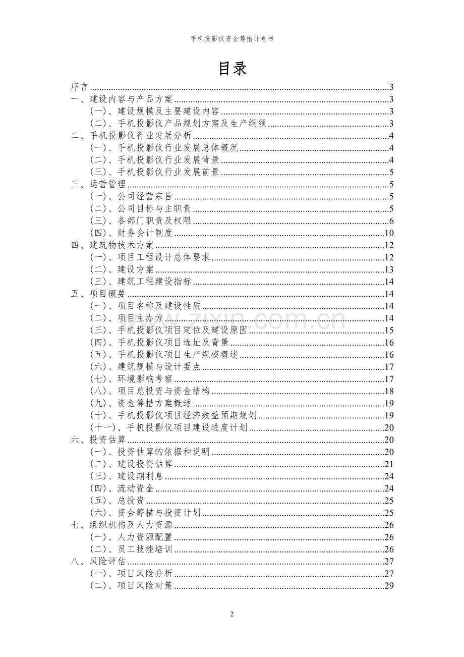 2024年手机投影仪项目资金筹措计划书.docx_第2页