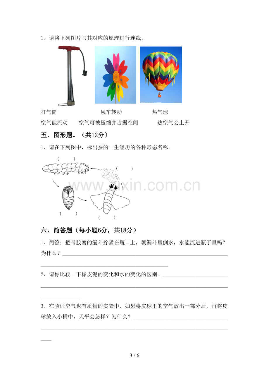 教科版三年级科学下册期中考试卷(全面).doc_第3页