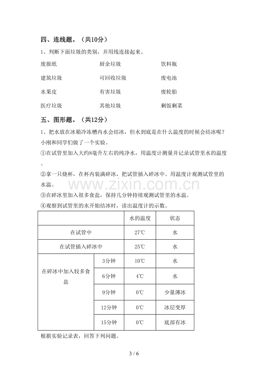 人教版六年级科学下册期中测试卷.doc_第3页