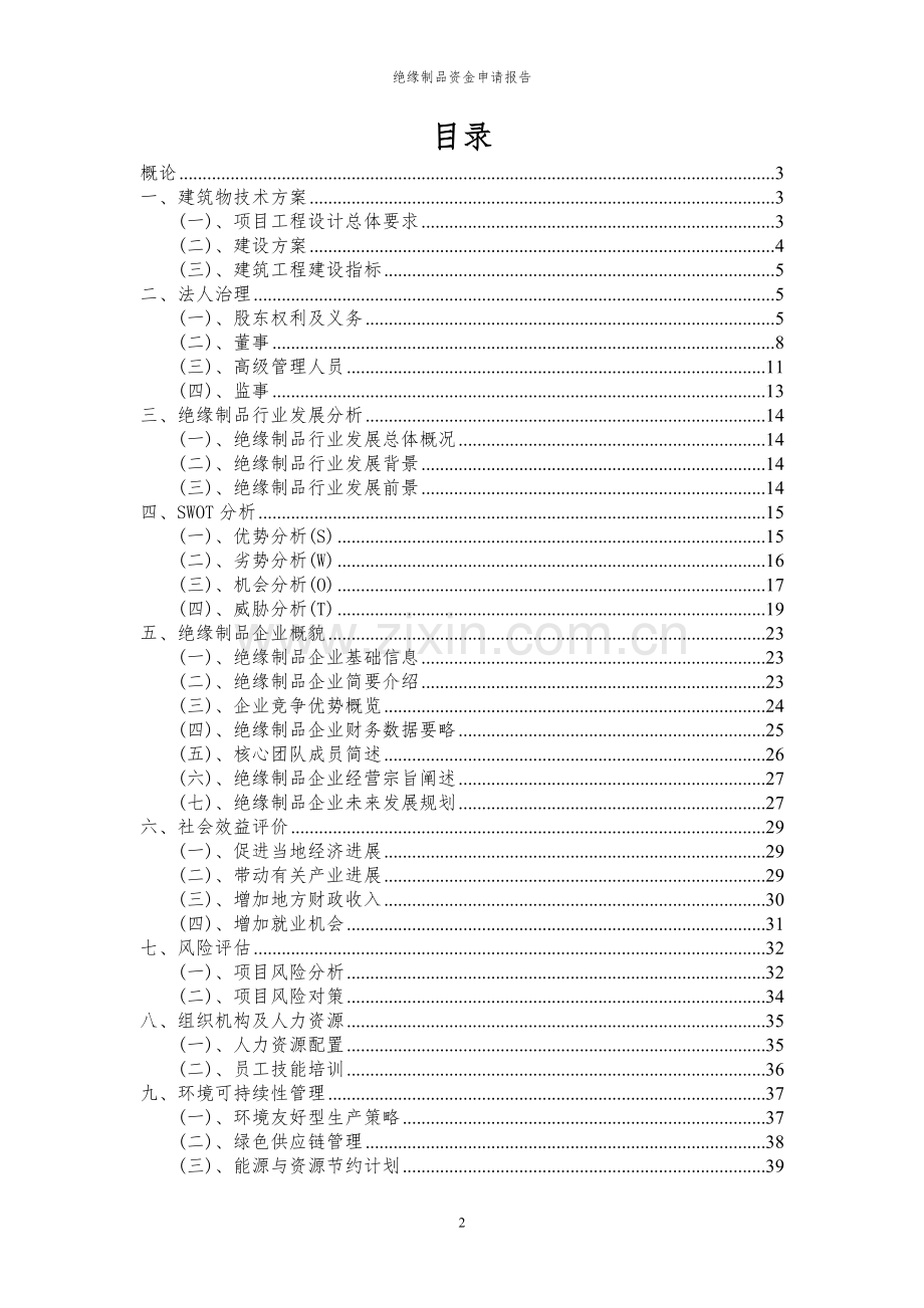 2023年绝缘制品项目资金申请报告.docx_第2页