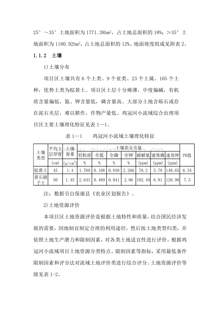 鸡冠河小流域水土保持项目可行性分析报告.doc_第3页