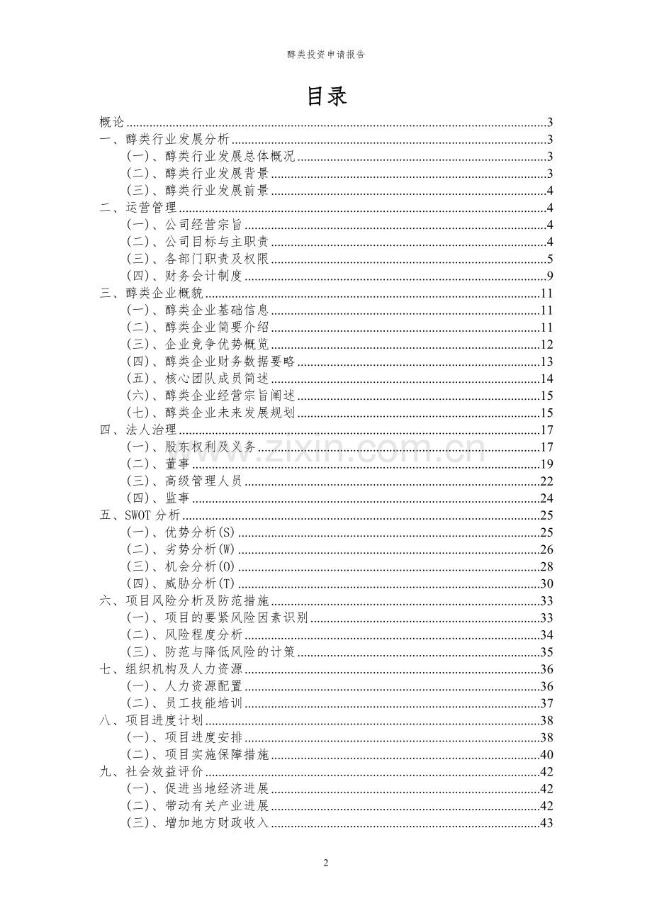 2024年醇类项目投资申请报告.docx_第2页