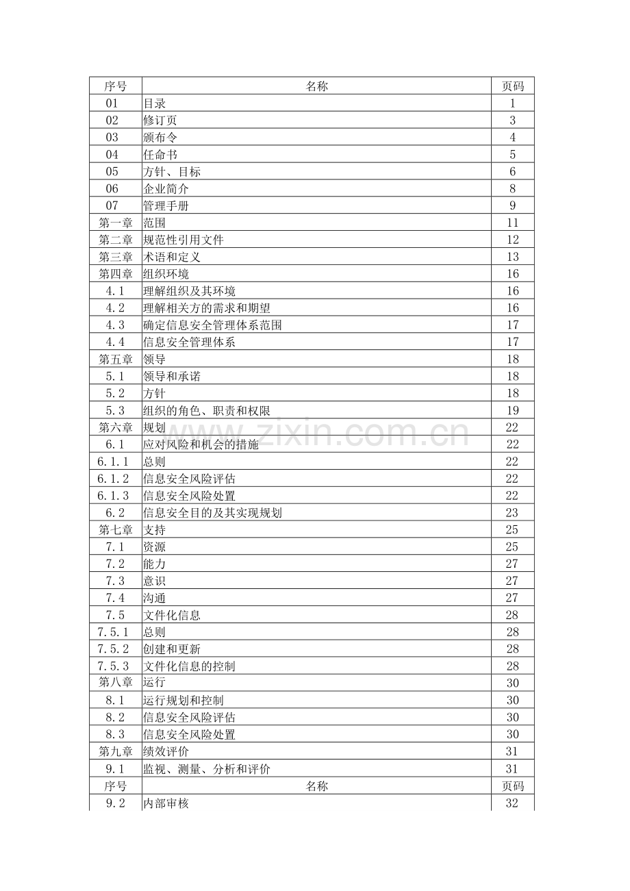 ISO27001：2013信息安全管理手册和程序文件.docx_第3页