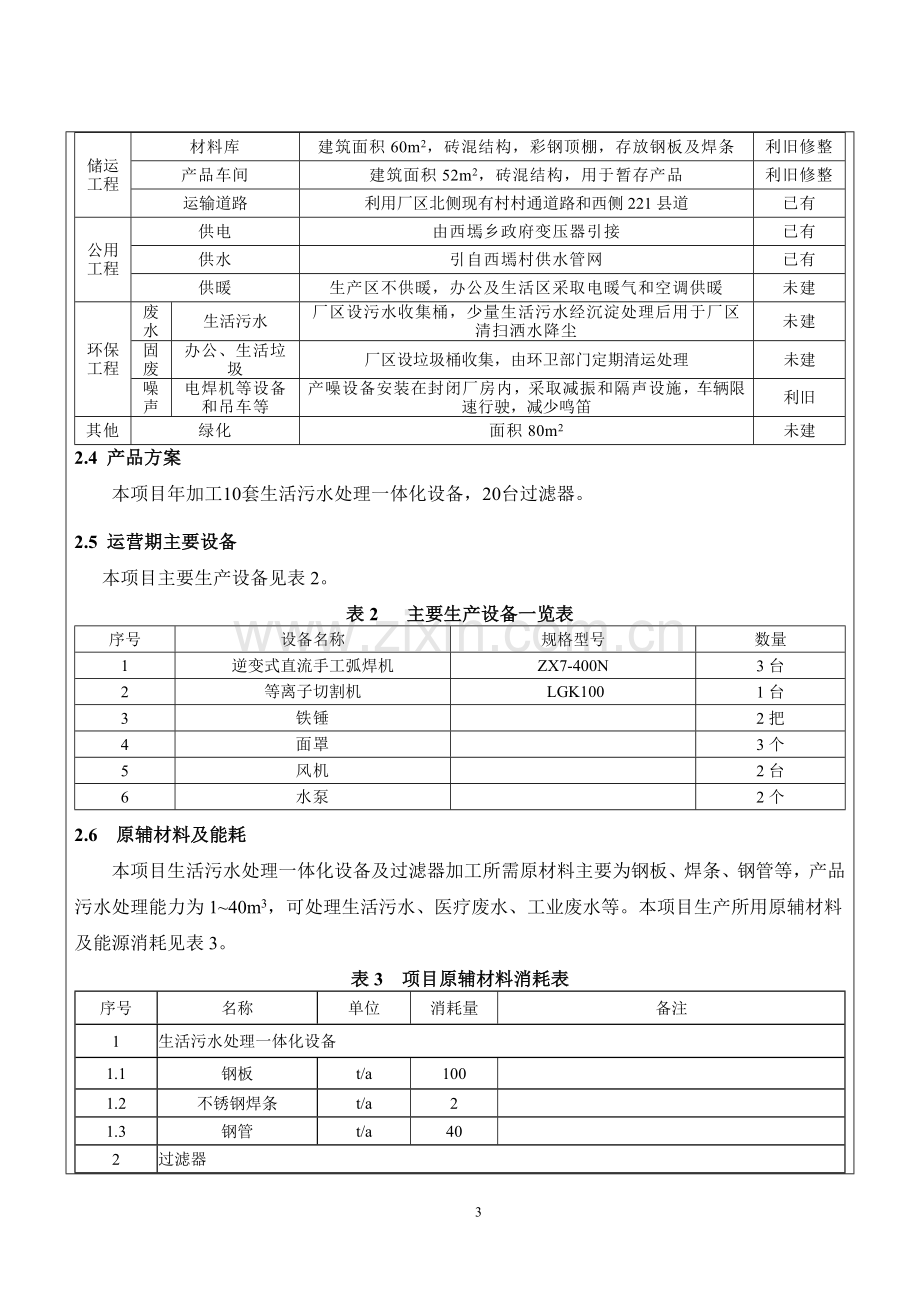 生活污水处理一体化设备及过滤器配套加工项目环境影响评估报告表.doc_第3页