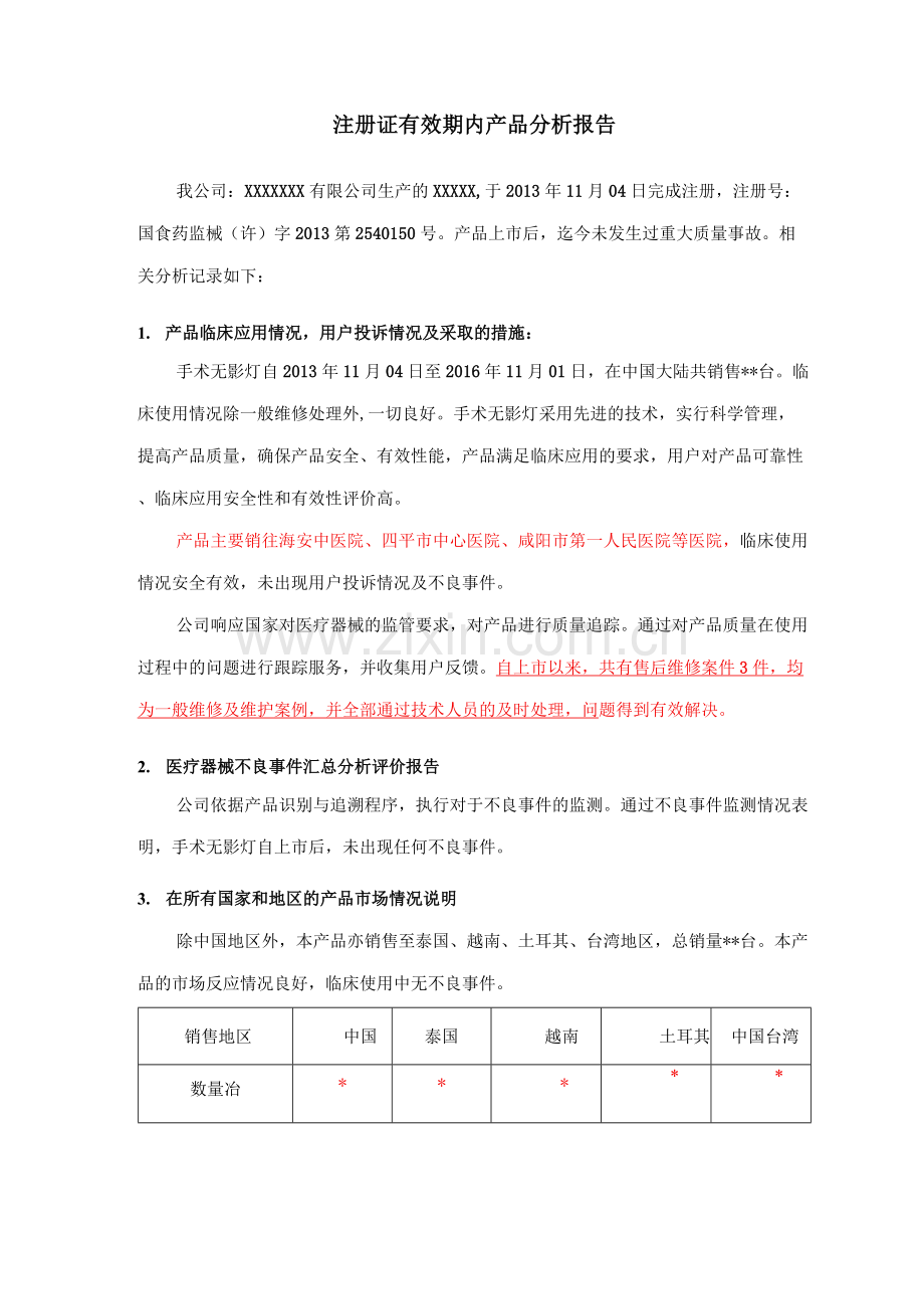 注册有效期内产品分析报告.docx_第1页