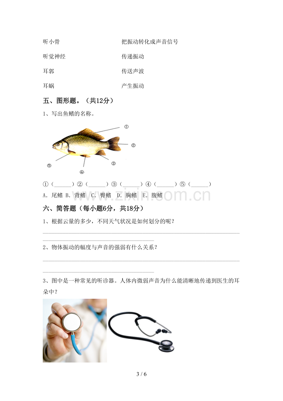 新教科版四年级科学下册期中考试卷及答案1套.doc_第3页