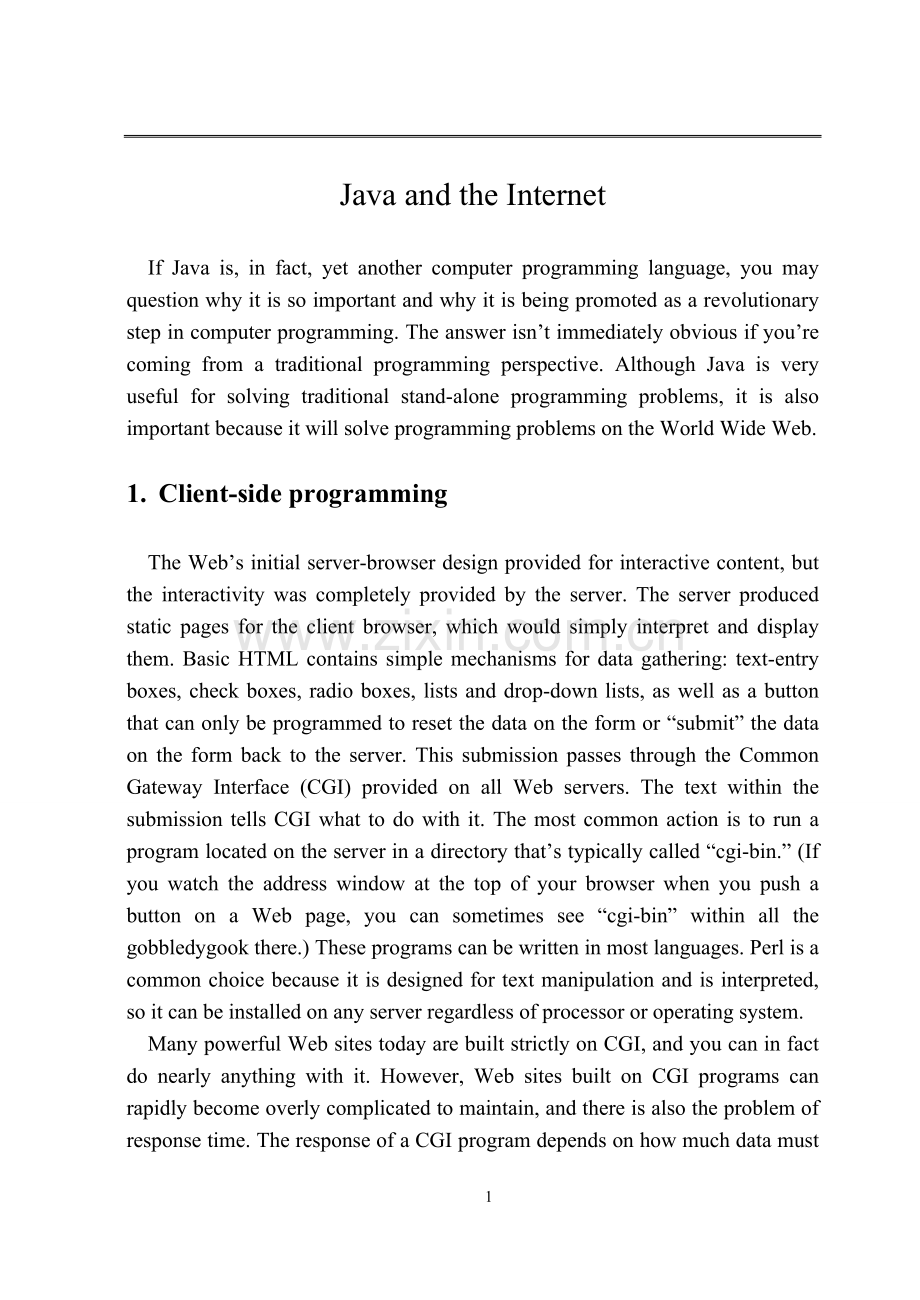 java-and-the-internet.doc_第1页