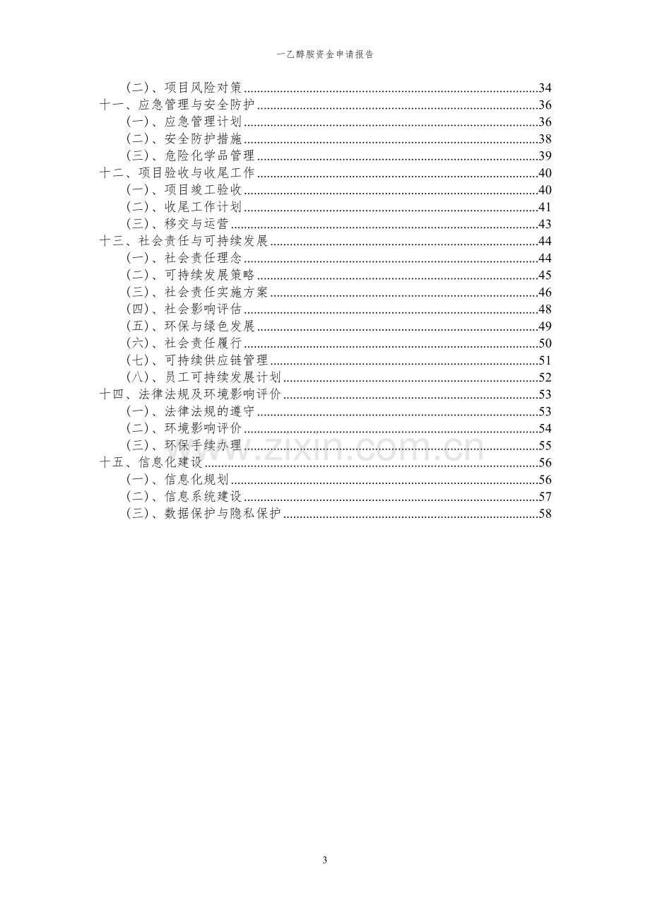 2024年一乙醇胺项目资金申请报告.docx_第3页