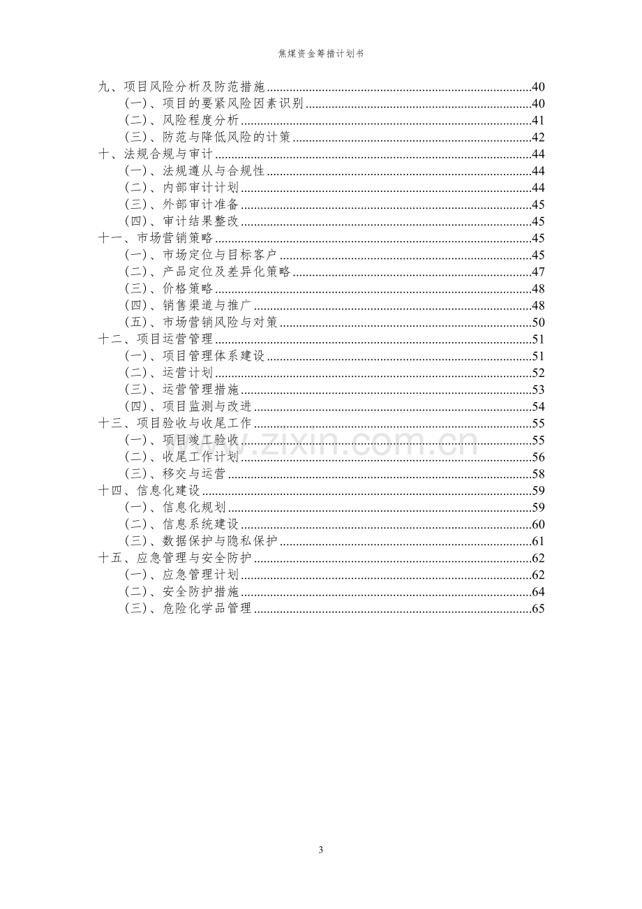 2023年焦煤项目资金筹措计划书.docx_第3页