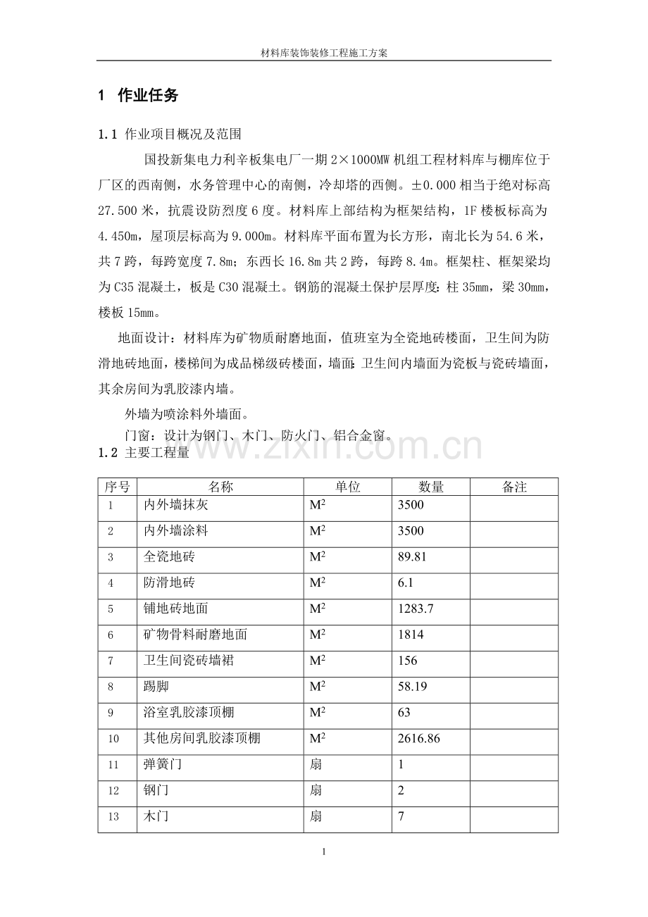 材料库装饰装修施工方案说明修改稿.doc_第3页