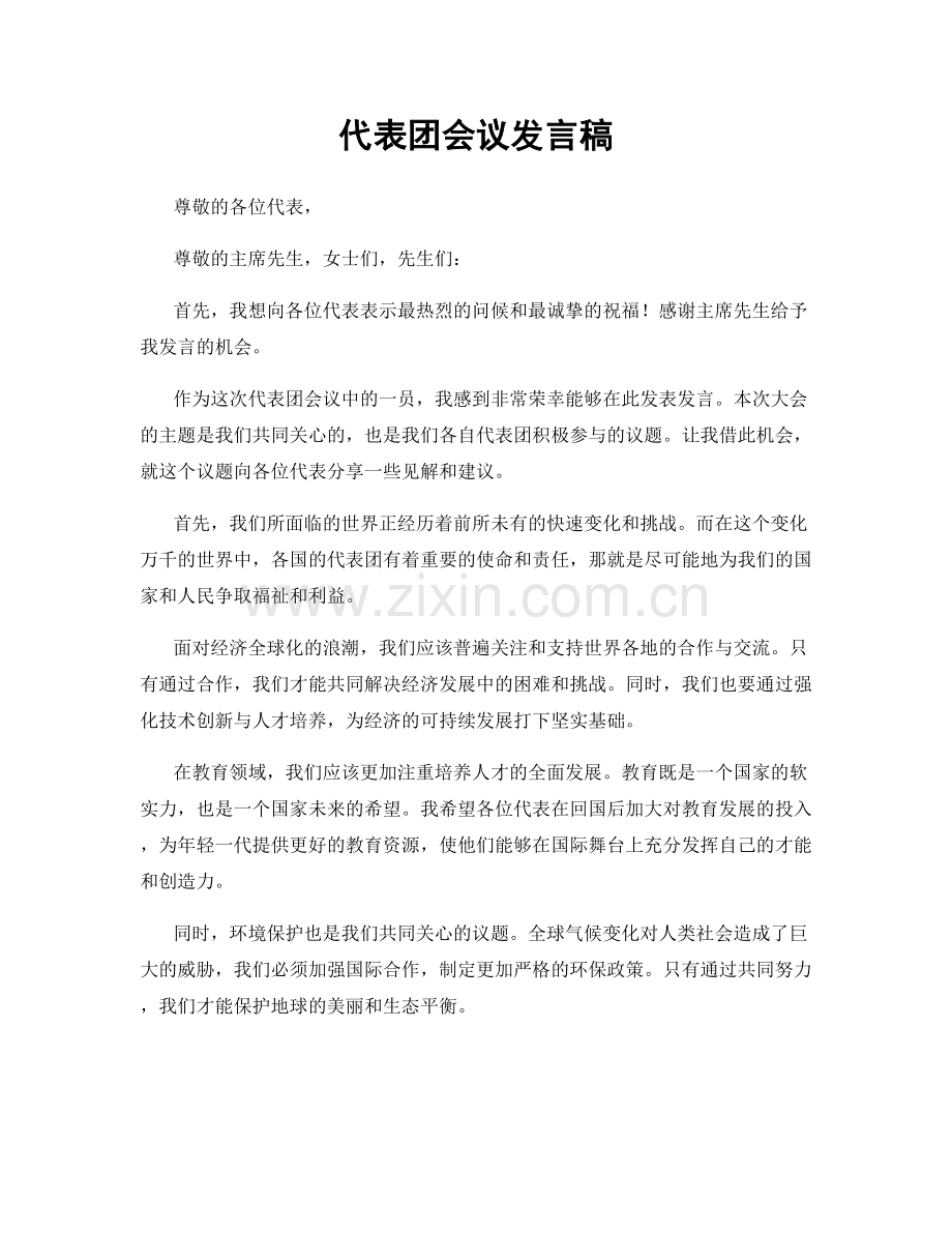 代表团会议发言稿.docx_第1页