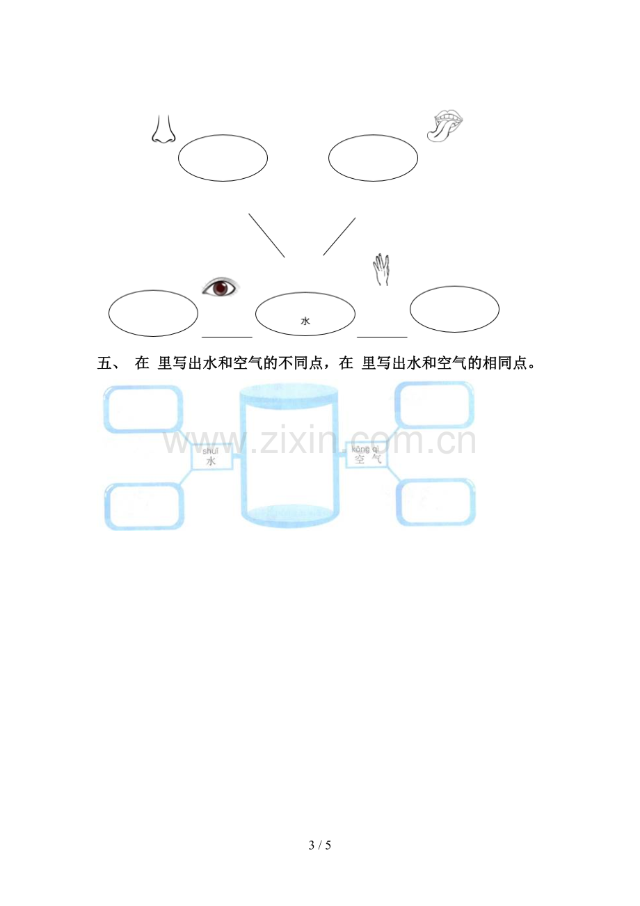 2023年人教版一年级科学下册期中试卷及答案2.doc_第3页