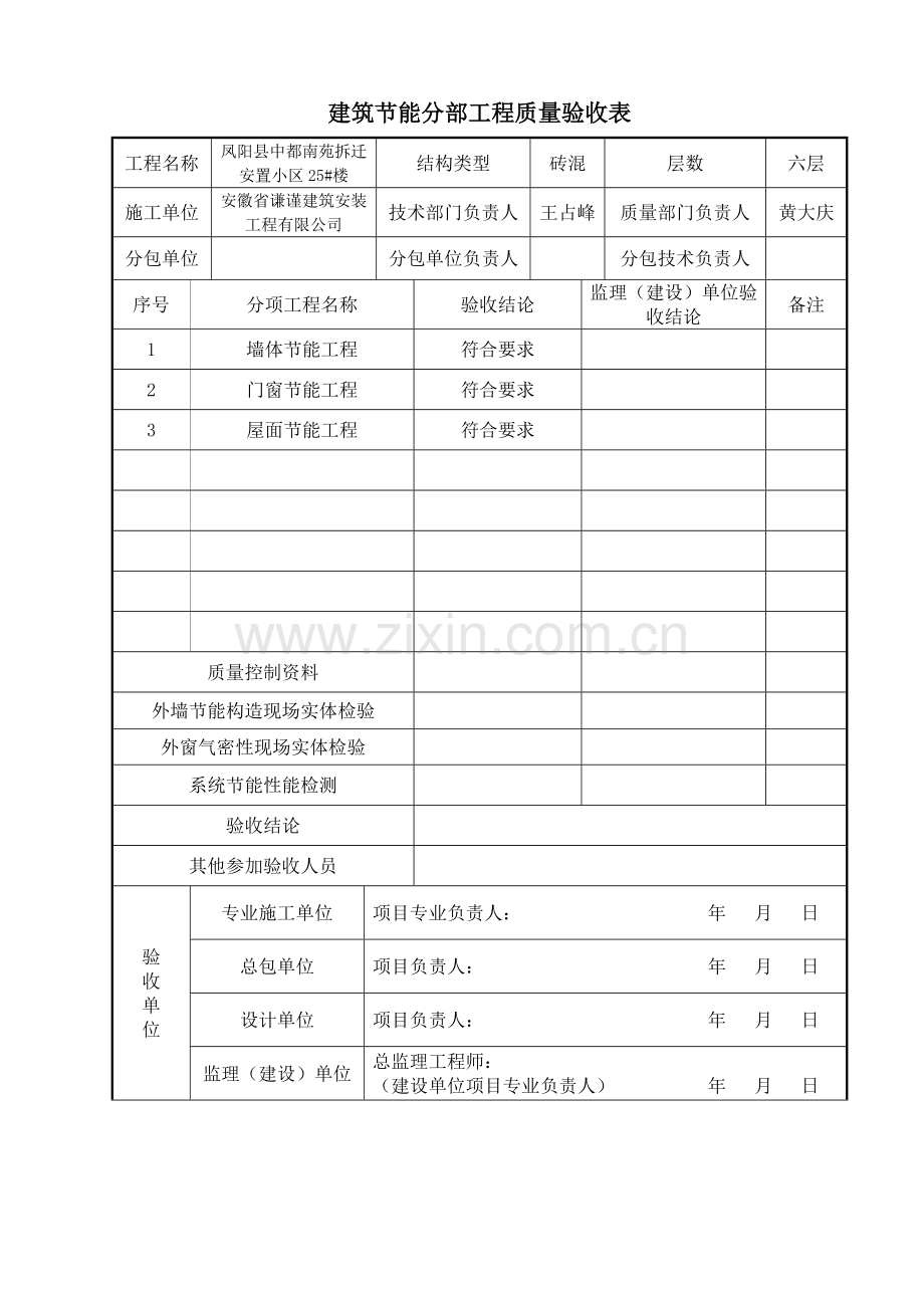 凤阳县中都南苑拆迁安置小区25#楼建筑节能施工资料.doc_第2页