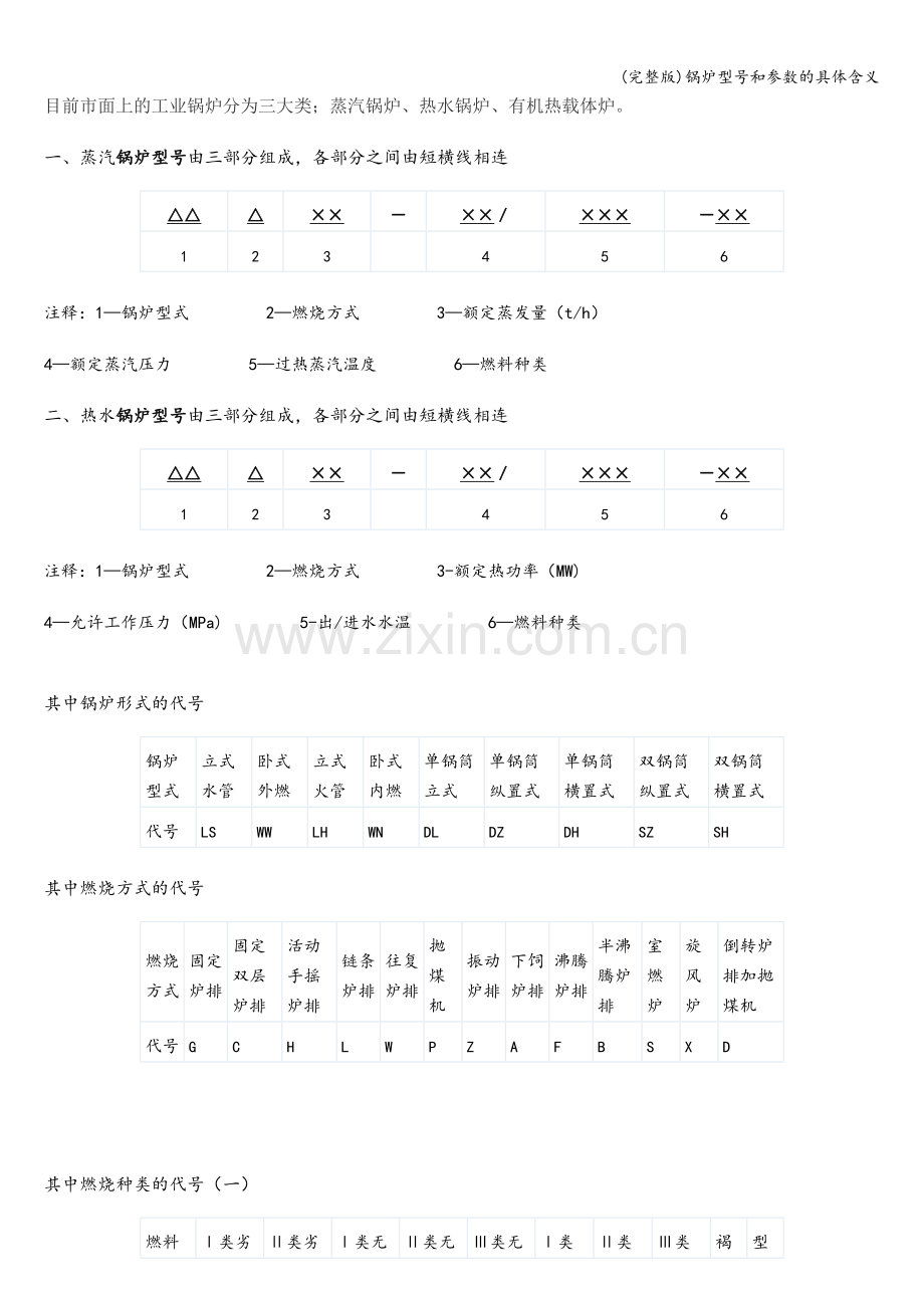 锅炉型号和参数的具体含义.doc_第1页