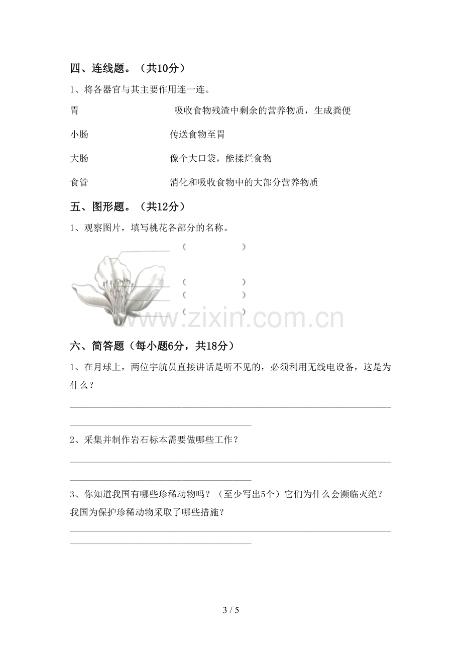 2023年教科版四年级科学下册期中测试卷【及参考答案】.doc_第3页