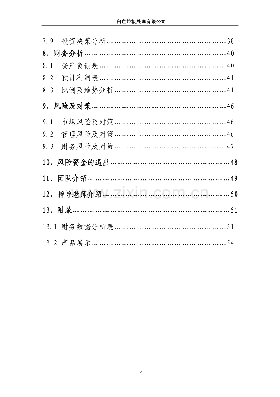 成立白色垃圾处理有限公司商业可行性研究报告.doc_第3页