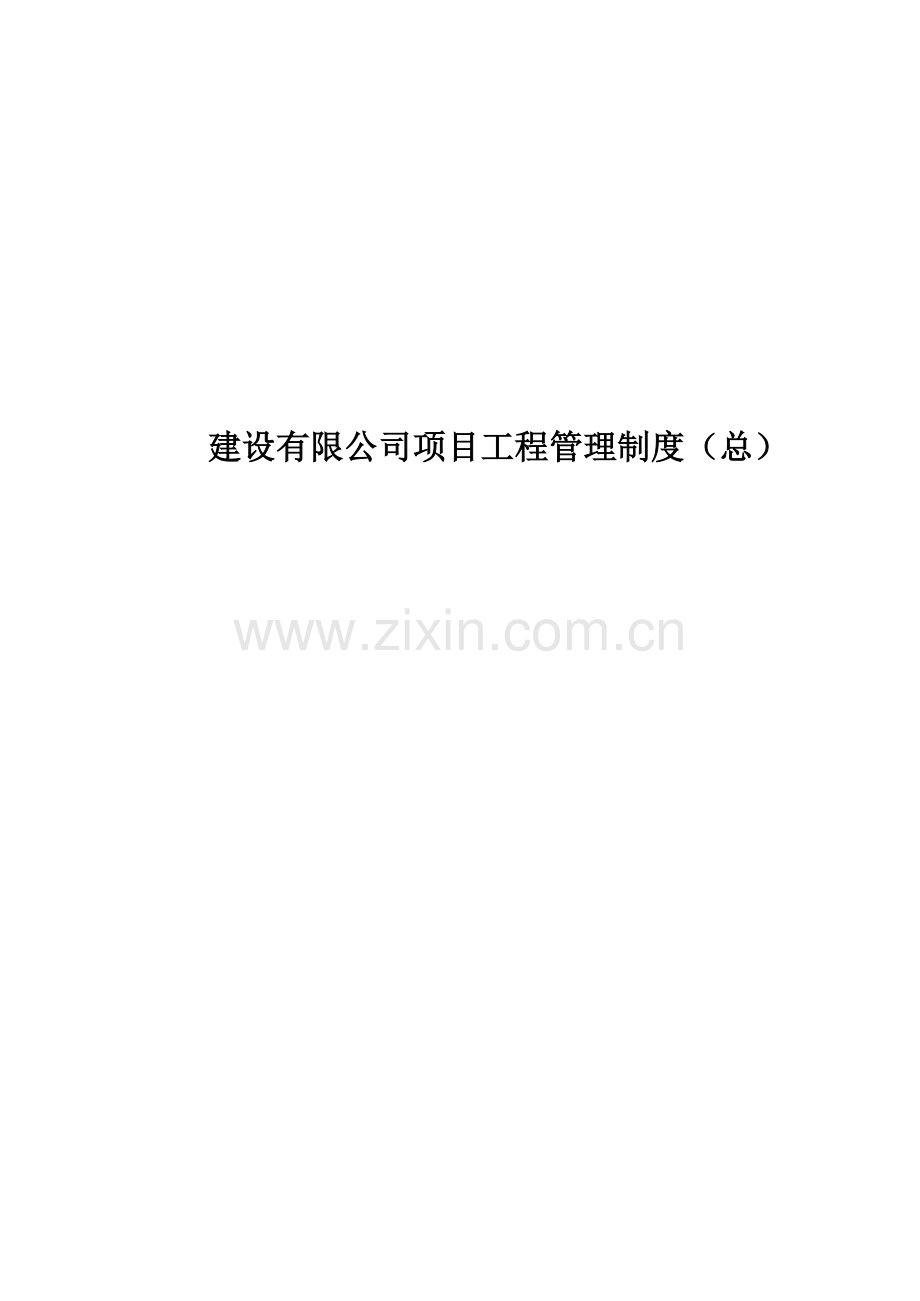 建设有限公司项目工程管理制度(总).docx_第1页