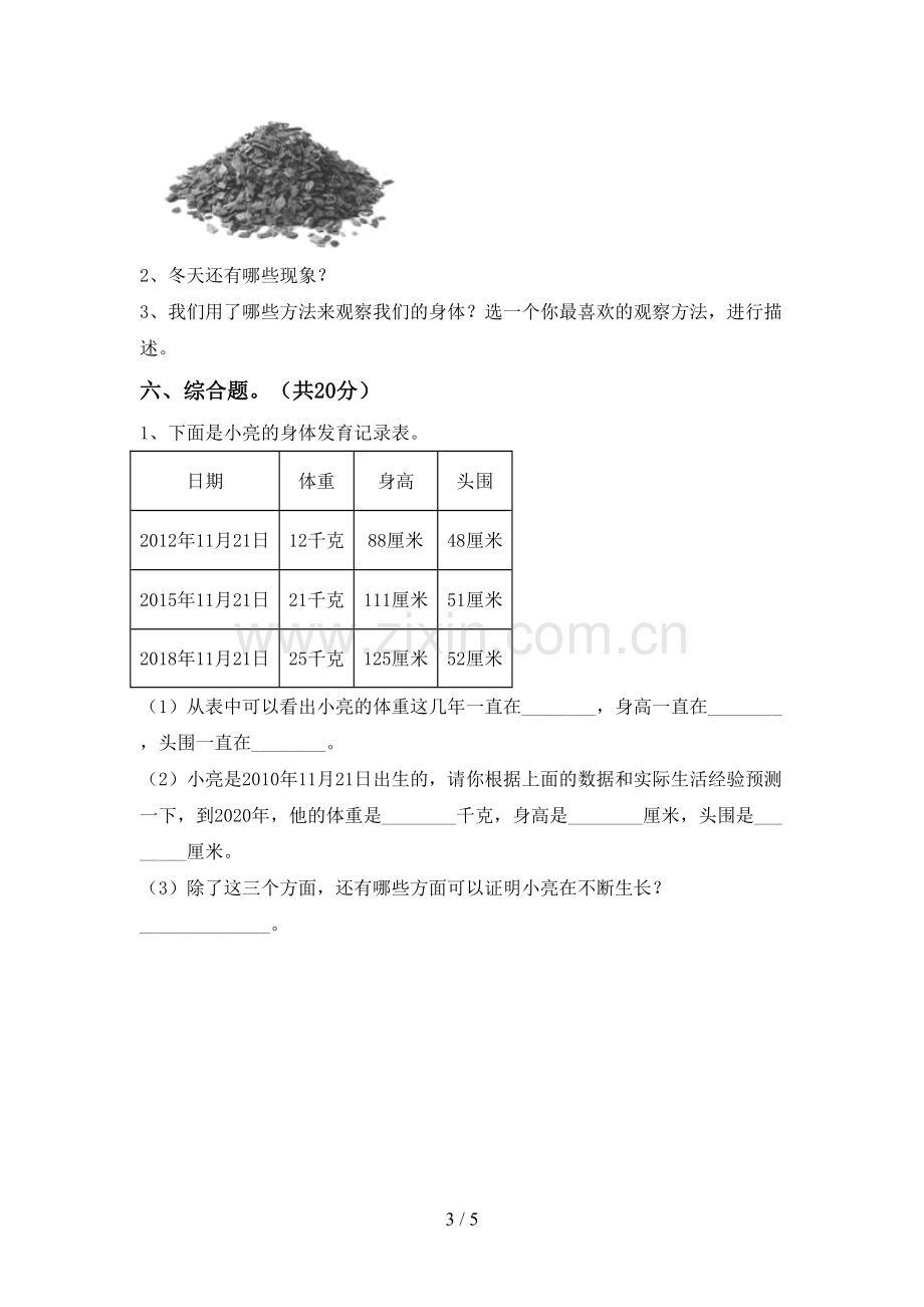 新教科版二年级科学下册期中测试卷及答案【一套】.doc_第3页