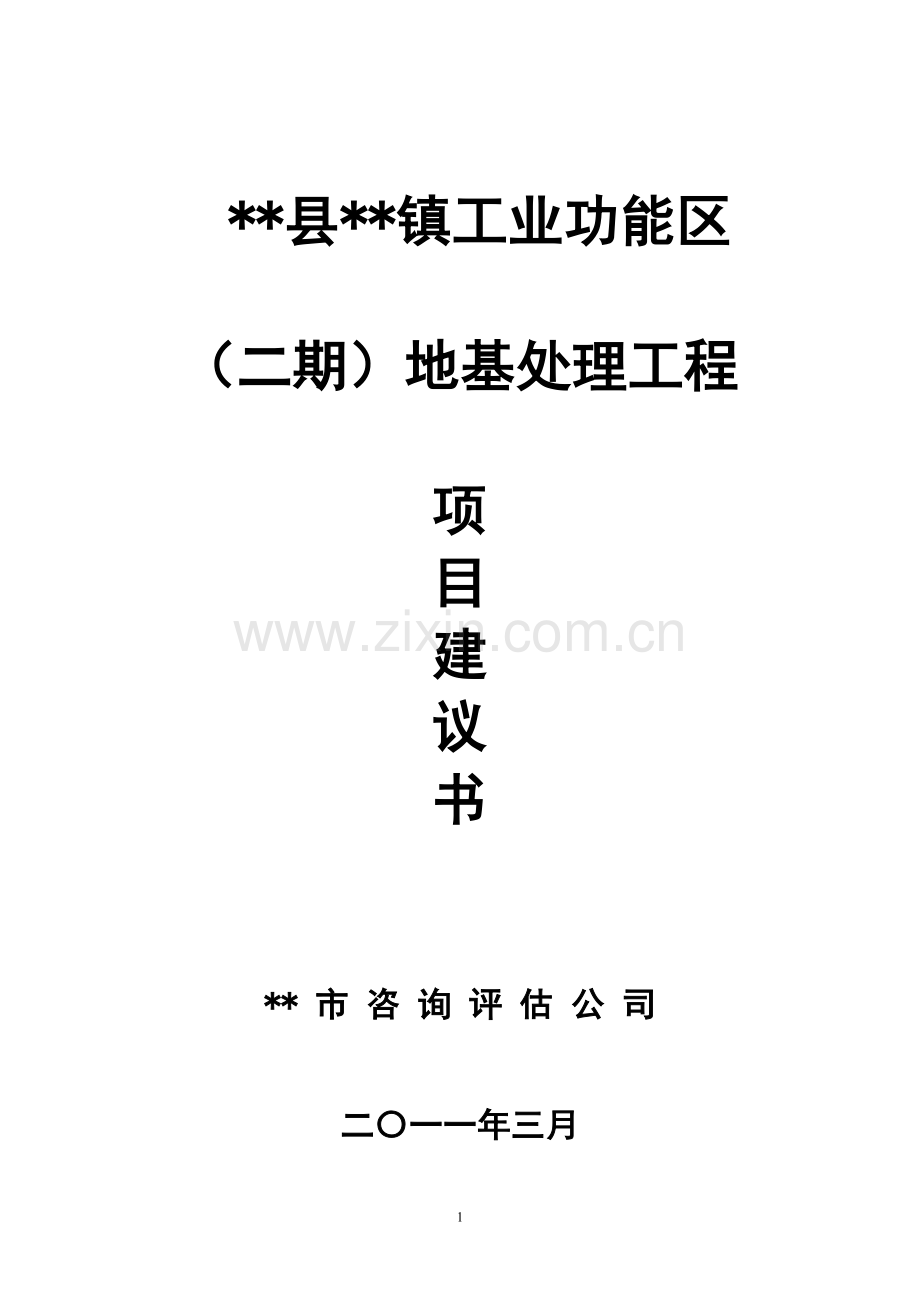 城关功能区二期地基处理工程项目立项可行性研究报告.doc_第1页