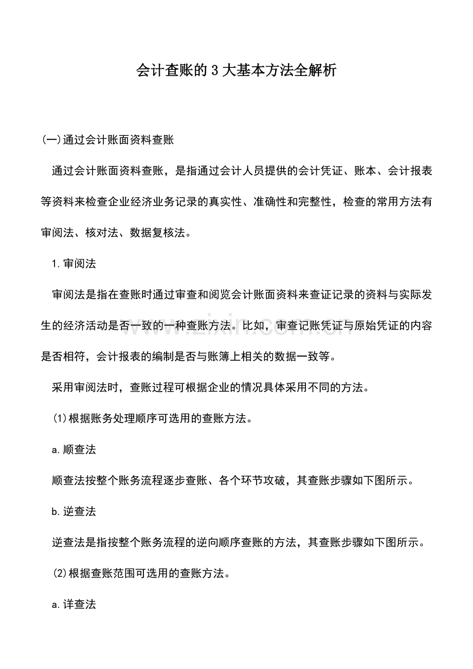 会计实务：会计查账的3大基本方法全解析.doc_第1页