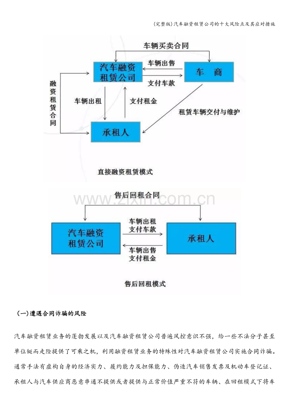 汽车融资租赁公司的十大风险点及其应对措施.doc_第2页