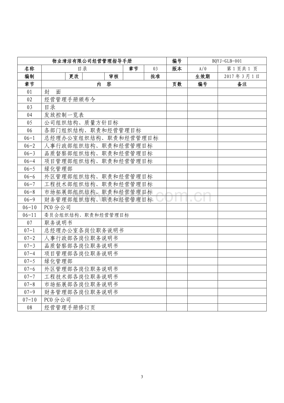 物业清洁有限公司经营管理指导手册全册实用.doc_第3页