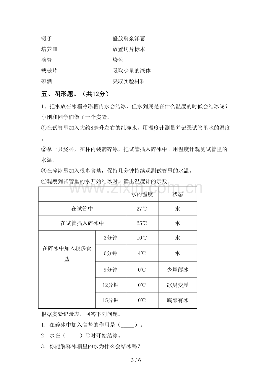 2023年教科版六年级科学下册期中考试题(下载).doc_第3页