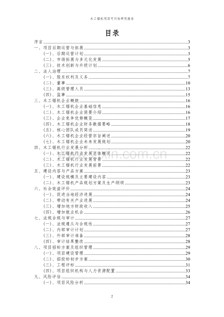 2024年木工锯机项目可行性研究报告.docx_第2页