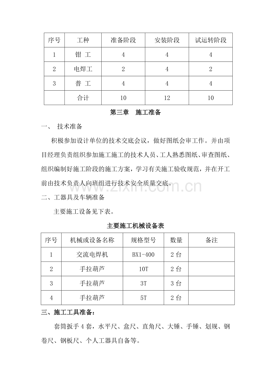 水泵房安装施工组织设计(最终版).doc_第3页