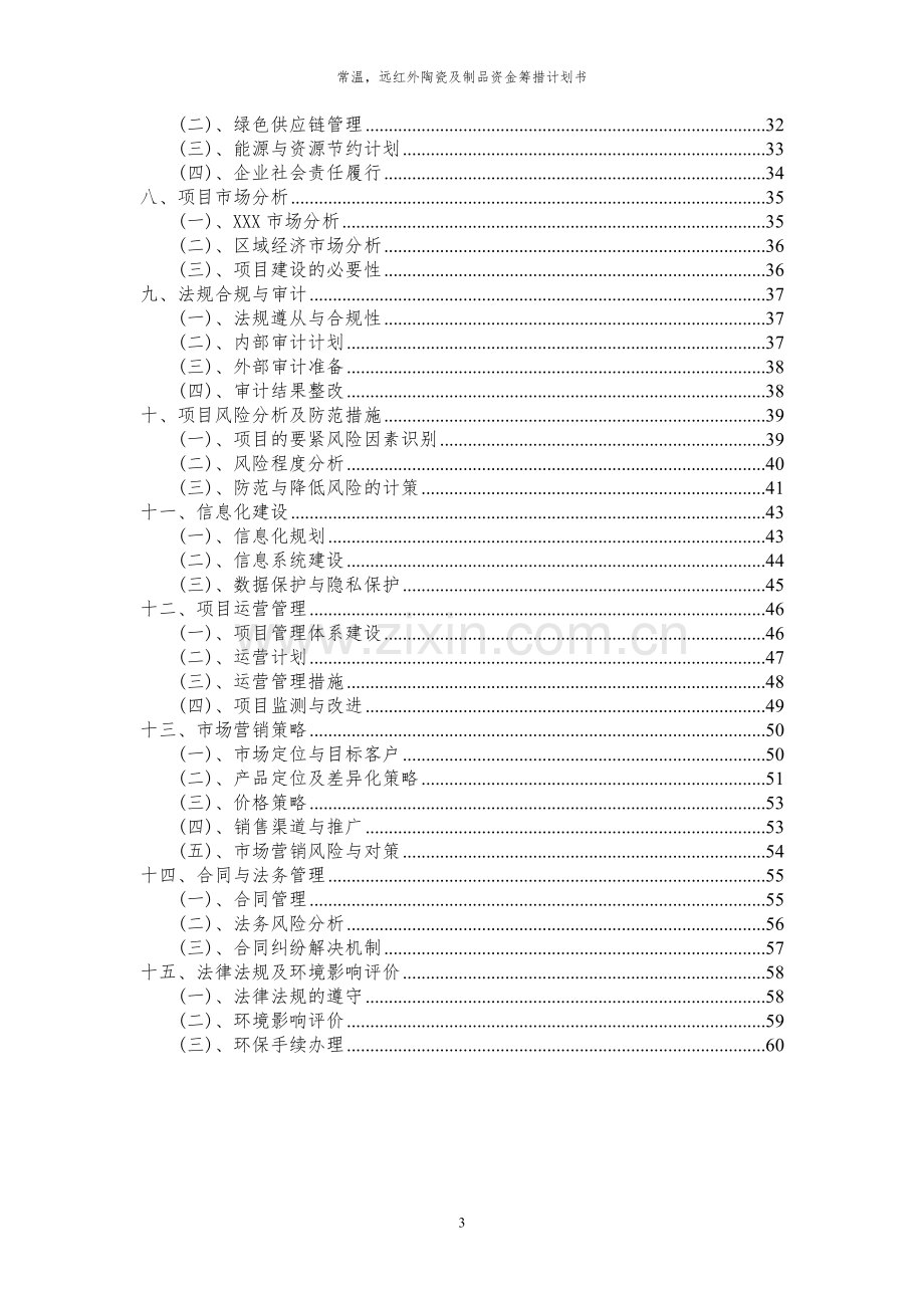 2024年常温-远红外陶瓷及制品项目资金筹措计划书.docx_第3页