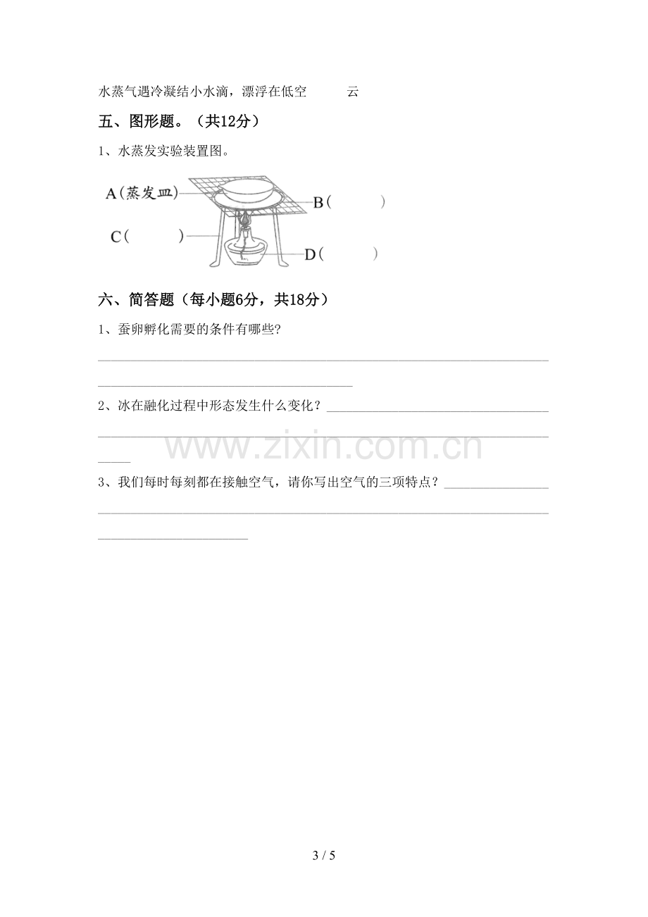 2022-2023年教科版三年级科学下册期中试卷.doc_第3页