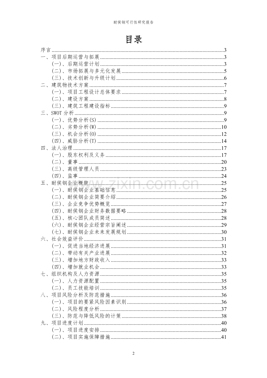 2023年耐侯钢项目可行性研究报告.docx_第2页