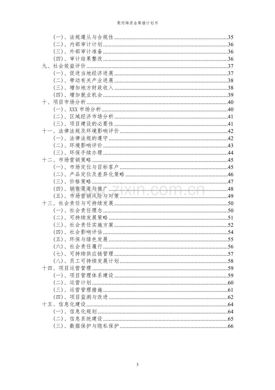 2024年聚丙烯项目资金筹措计划书.docx_第3页