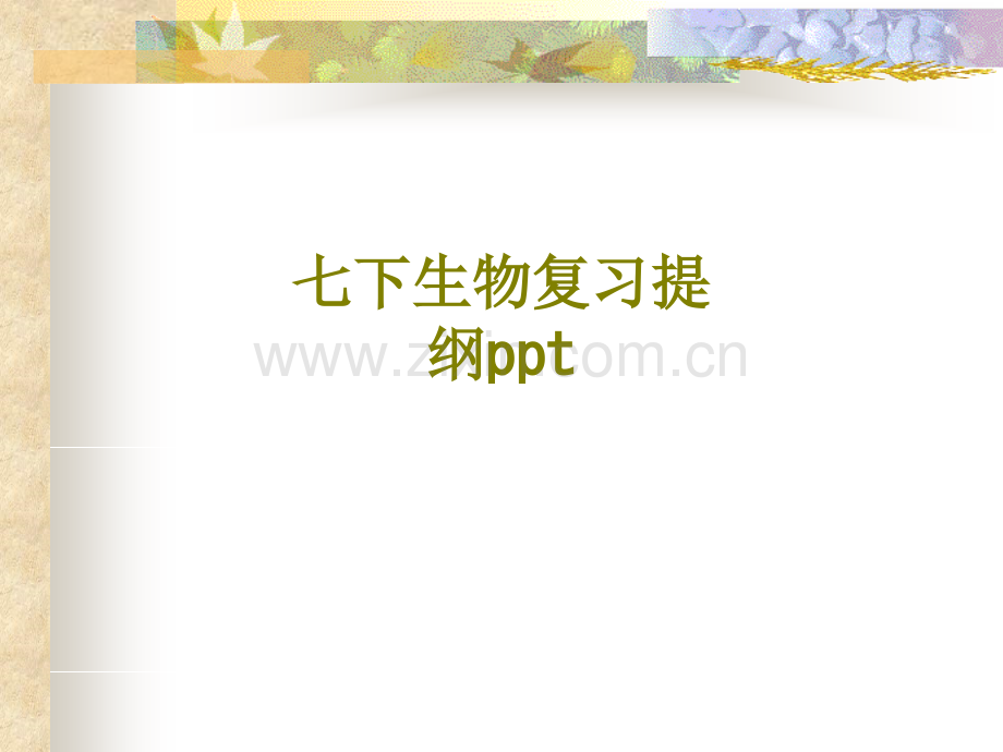 七下生物复习提纲课件.ppt_第1页