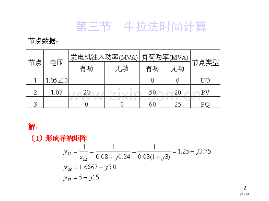 牛顿拉夫逊算法极坐标潮流计算算例市公开课一等奖百校联赛获奖课件.pptx_第2页