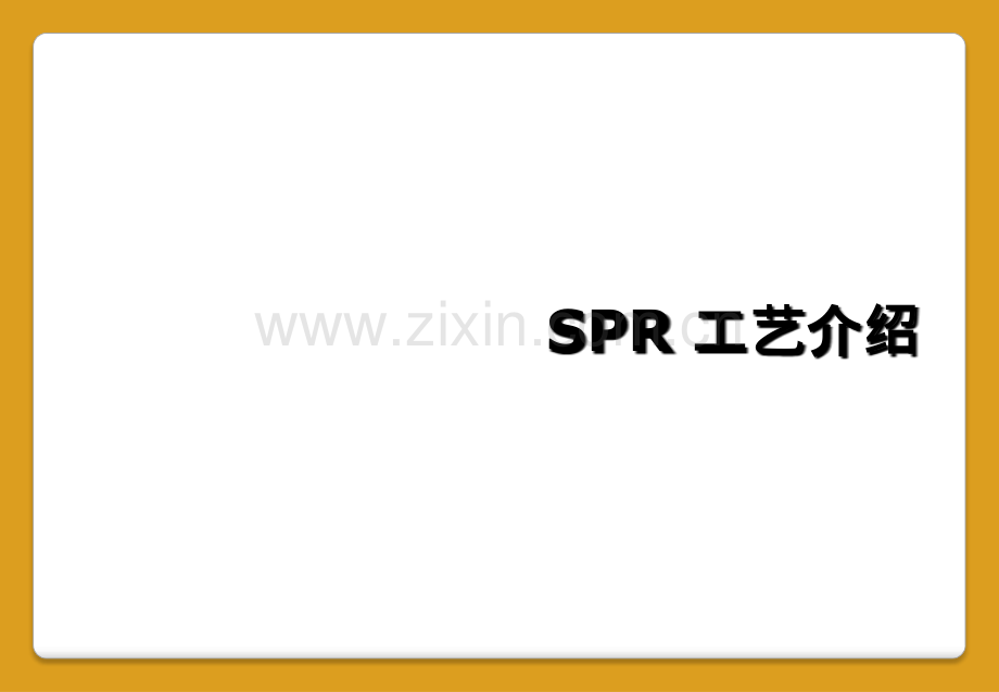 SPR-工艺介绍.ppt_第1页