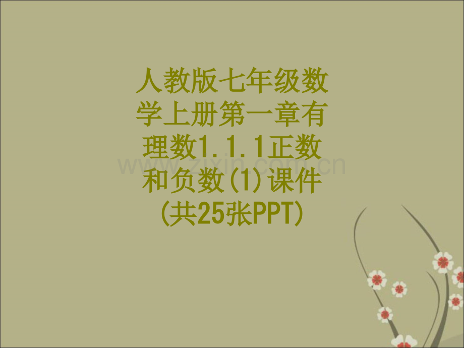 人教版七年级数学上册第一章有理数正数和负数共张PPT课件.ppt_第1页