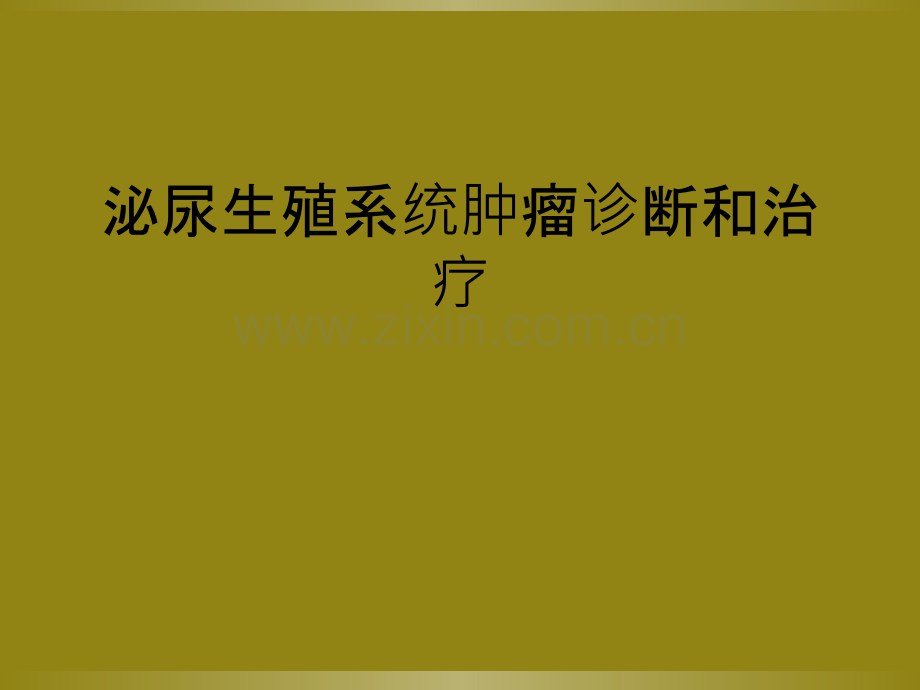 泌尿生殖系统肿瘤诊断和治疗.ppt_第1页