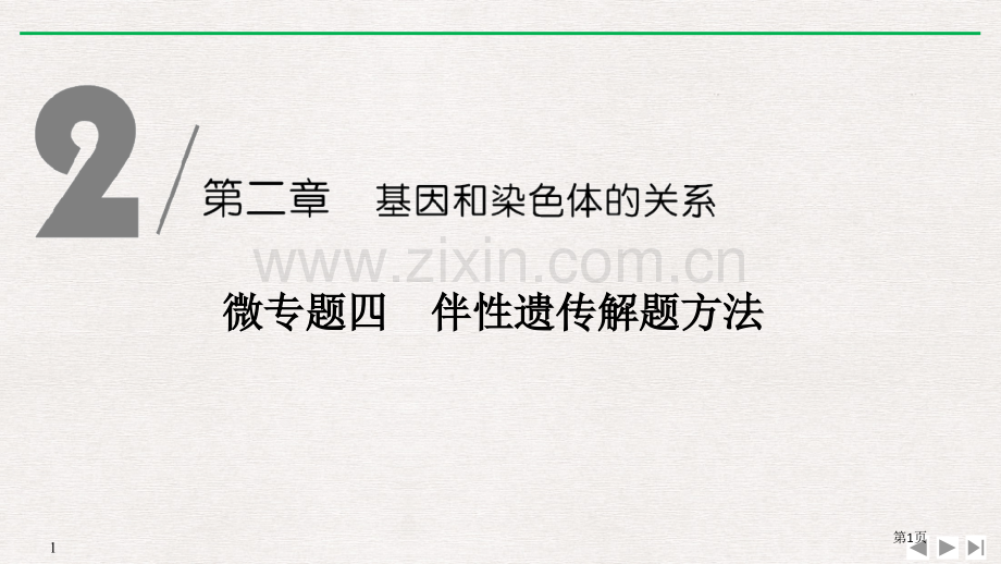 微专题四-伴性遗传的解题方法省公开课一等奖新名师优质课比赛一等奖课件.pptx_第1页