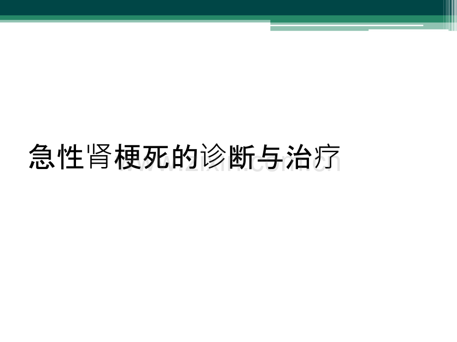 急性肾梗死的诊断与治疗.ppt_第1页