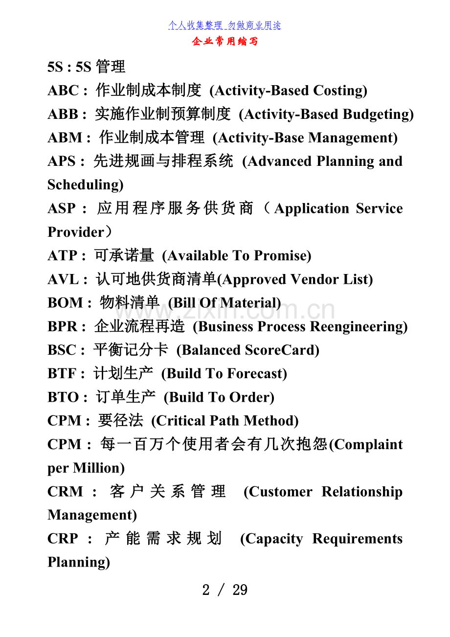 企业常用管理制度术语英文缩写.doc_第2页