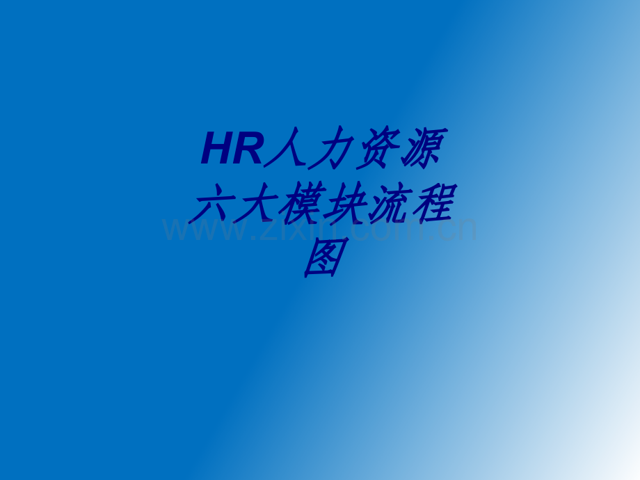 HR人力资源六大模块流程图专题培训课件.ppt_第1页