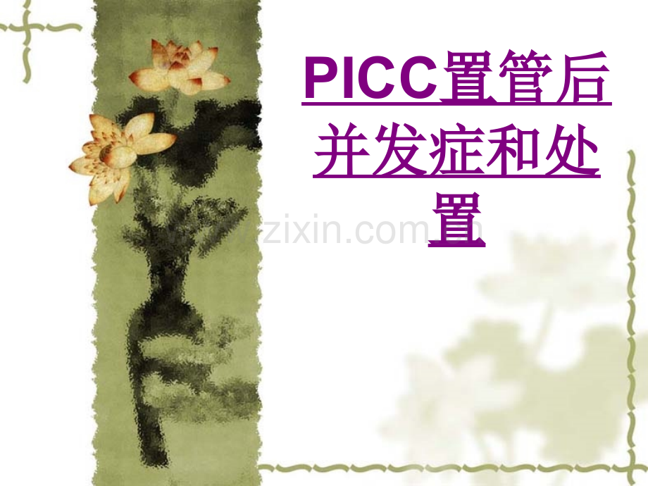 医学PICC置管后并发症和处置专题课件.ppt_第1页