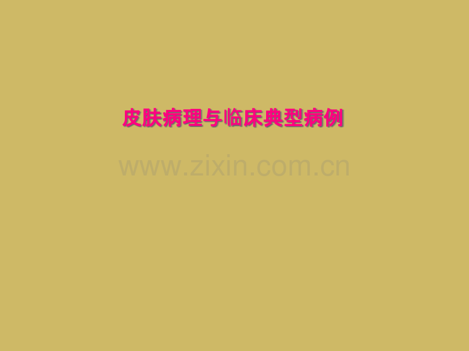 皮肤病理与临床典型病例.pptx_第1页