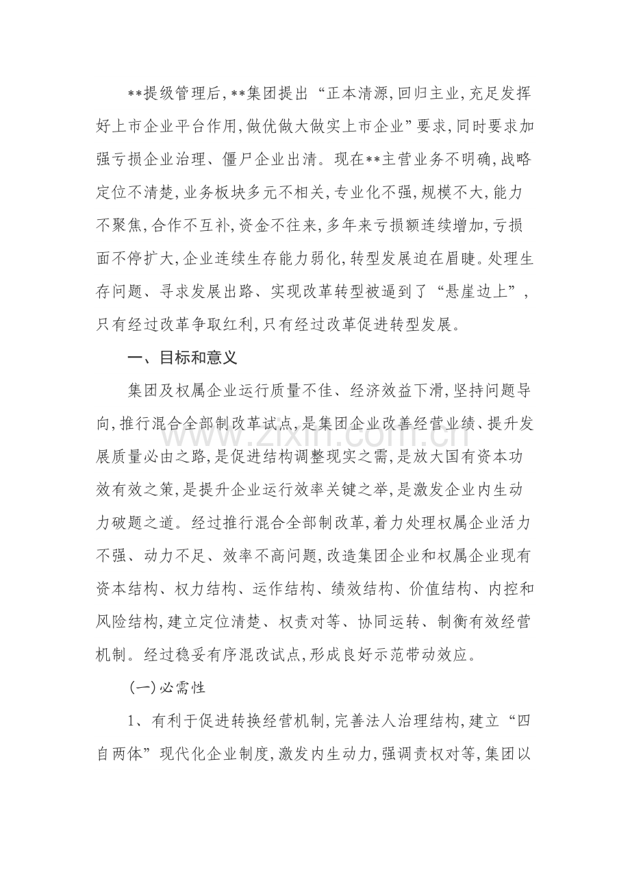 公司混合所有制改革试点工作专业方案.docx_第2页