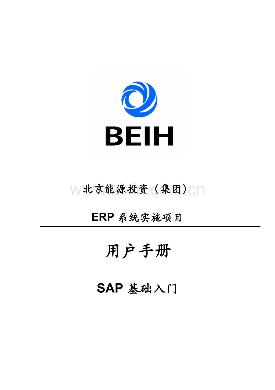 erp系统实施综合项目操作基础手册sap基础入门.doc_第1页